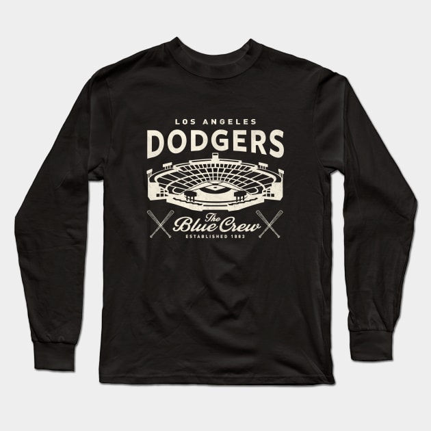 Vintage Dodgers 3 by Buck Tee Long Sleeve T-Shirt by Buck Tee